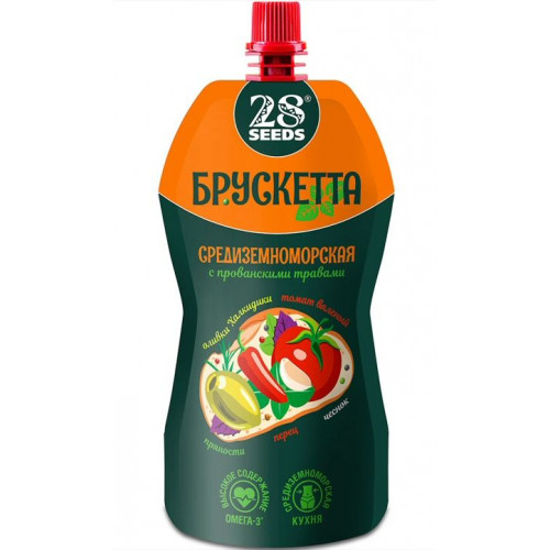 Брускетта Средиземноморская с прованскими травами 150 г | 28seeds Брускетта Средиземноморская с прованскими травами 150 г | 28seeds