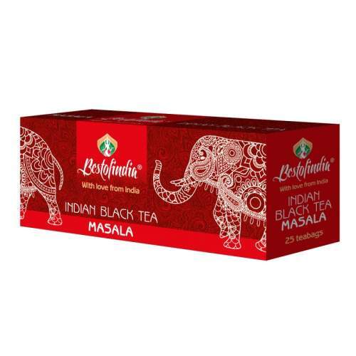 Чай MASALA INDIAN BLACK TEA черный с натуральными специями индийский пакетированный 25х2г Bestofindia 50г | Bestofindia Чай MASALA INDIAN BLACK TEA черный с натуральными специями индийский пакетированный 25х2г Bestofindia 50г | Bestofindia