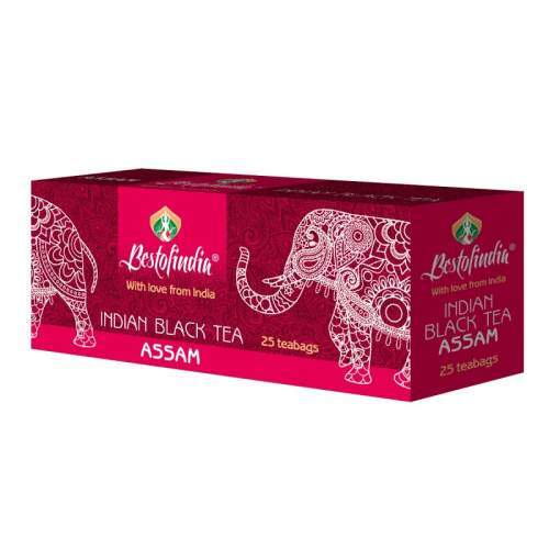 Чай ASSAM INDIAN BLACK TEA черный индийский пакетированный 25х2г Bestofindia 50г | Bestofindia