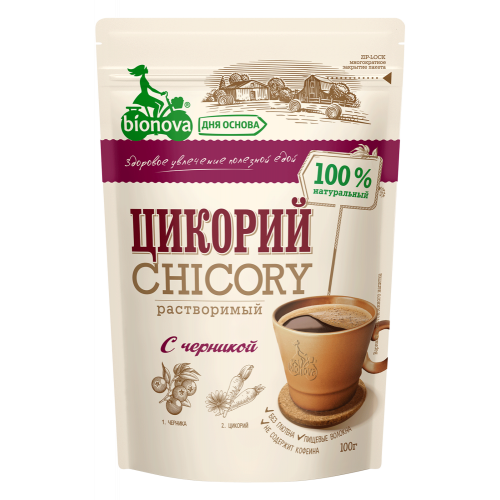 Цикорий натуральный с черникой Bionova 100 г | Bionova