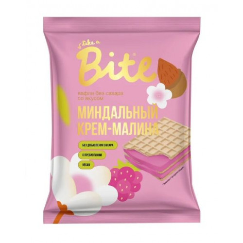 Вафли Bite «Малина – миндальный крем» 30 г | Bite Вафли Bite «Малина – миндальный крем» 30 г | Bite