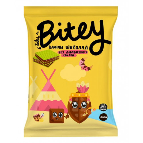 Вафли Bitey Шоколад 35 г | Bite Вафли Bitey Шоколад 35 г | Bite