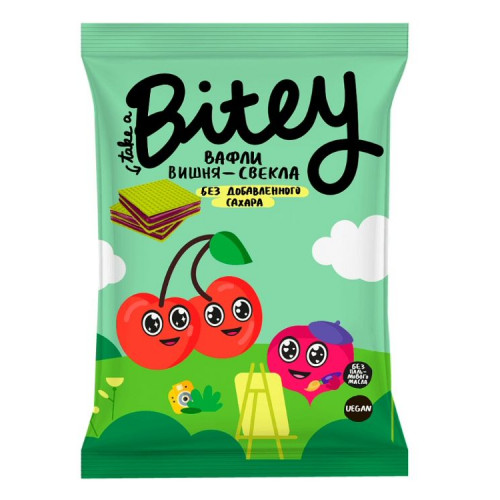 Вафли Bitey Вишня-Свекла 35 г | Bite Вафли Bitey Вишня-Свекла 35 г | Bite