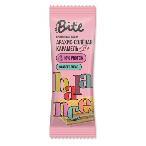 Вафли протеиновые Bite “Арахис – солёная карамель” 35 г | Bite