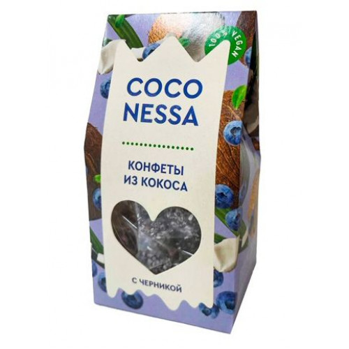 Конфеты кокосовые “Черника” Coconessa 90 г | Coconessa Конфеты кокосовые “Черника” Coconessa 90 г | Coconessa
