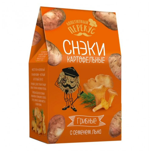 Снэки картофельные с семенем льна "Грибные" 100г Снэки картофельные с семенем льна "Грибные" 100г