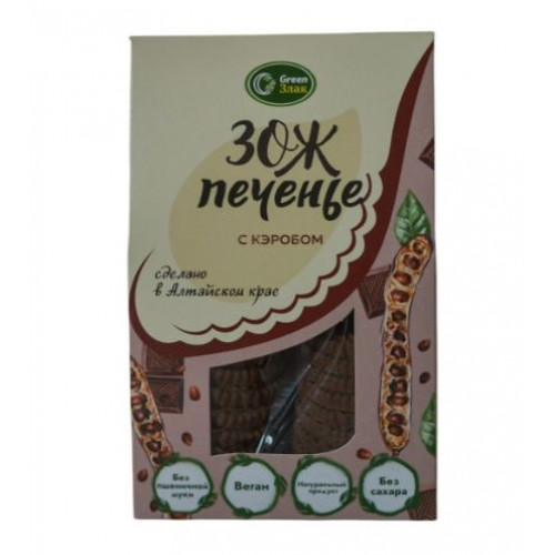 Печенье овсяное ЗОЖ с кэробом 150г Печенье овсяное ЗОЖ с кэробом 150г