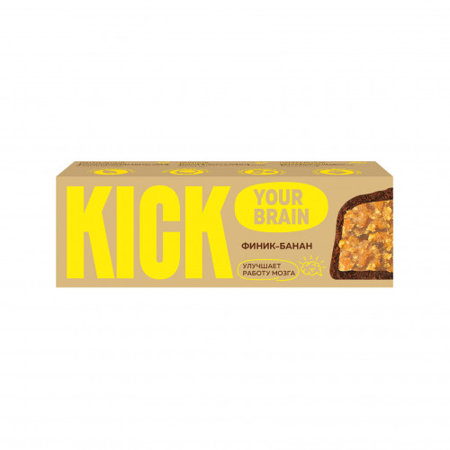 Батончик "KICK brain" финик-банан в шоколаде 45г Батончик "KICK brain" финик-банан в шоколаде 45г