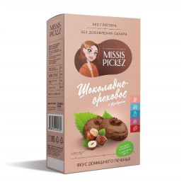Печенье шоколадно-ореховое с фундуком Missis Pickez 100г Печенье шоколадно-ореховое с фундуком Missis Pickez 100г