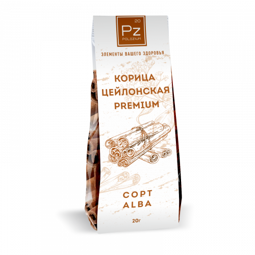 Корица цейлонская Premium ALBA, Polezium, Шри-Ланка, 20г | POLEZIUM
