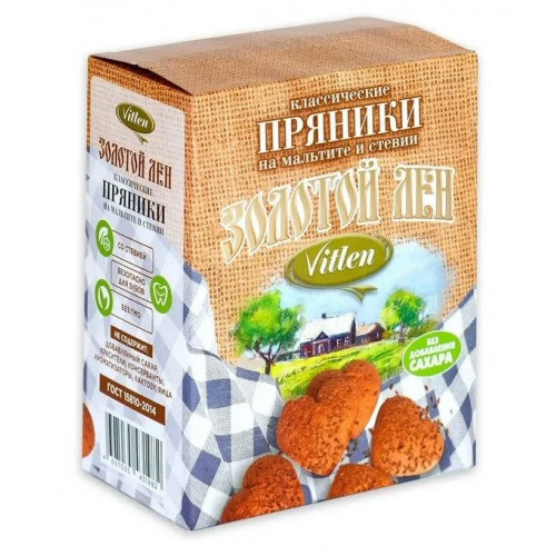 Пряники классические на мальтите и стевии Vitlen 200г