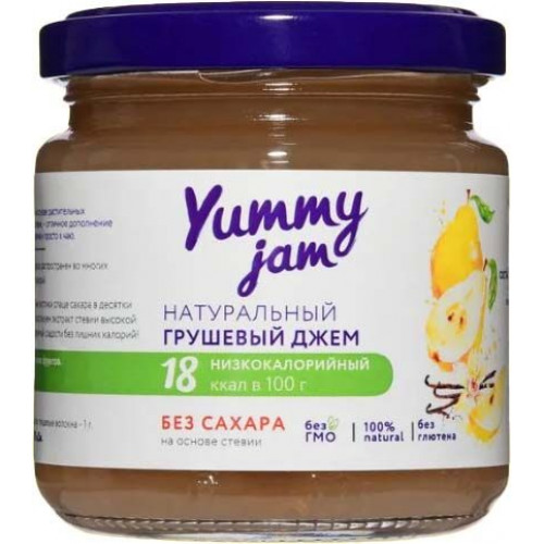 Джем Грушевый с ванилью, низкокалорийный Yummy 200г Джем Грушевый с ванилью, низкокалорийный Yummy 200г