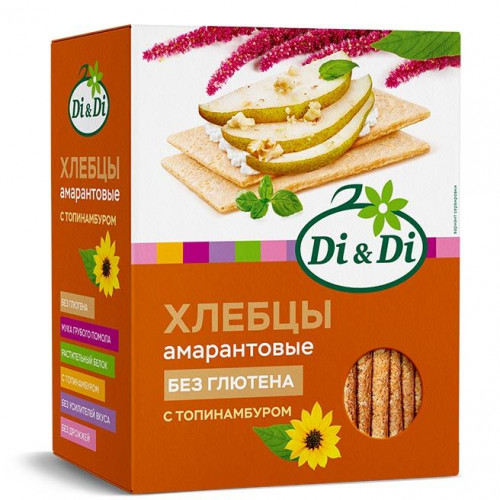 Хлебцы амарантовые кукурузно-рисовые с топинамбуром 195г Хлебцы амарантовые кукурузно-рисовые с топинамбуром 195г