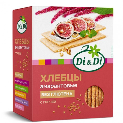 Хлебцы амарантовые кукурузно-рисовые с гречей 195г Хлебцы амарантовые кукурузно-рисовые с гречей 195г