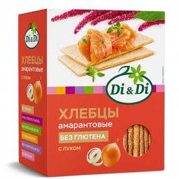 Хлебцы амарантовые кукурузно-рисовые с луком 195г Хлебцы амарантовые кукурузно-рисовые с луком 195г