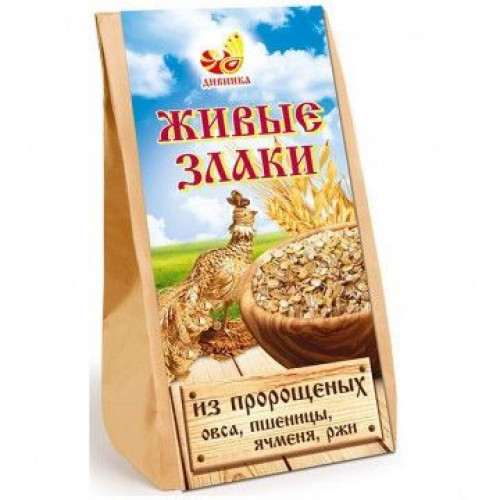 Хлопья 4 злака пророщенные к.пакет 300г Хлопья 4 злака пророщенные к.пакет 300г