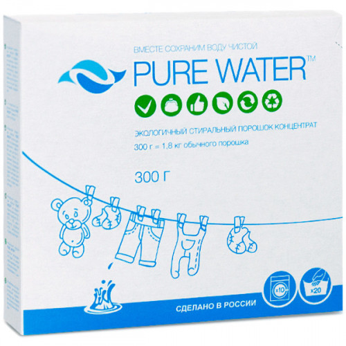Натуральный стиральный порошок Pure Water 300 г | MI&KO Натуральный стиральный порошок Pure Water 300 г | MI&KO