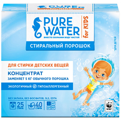 Порошок для стирки детского белья Pure Water 800 г | MI&KO