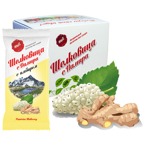 Батончик из Шелковицы "Шелковица с Памира" с Имбирем 20 г - 24 шт Батончик из Шелковицы "Шелковица с Памира" с Имбирем 20 г - 24 шт