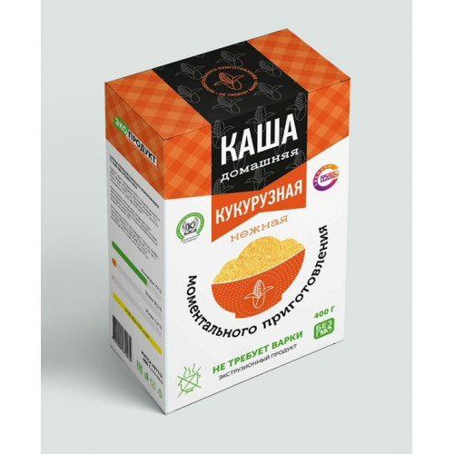 Каша кукурузная нежная быстрого приготовления 400 г | Эко продукт
