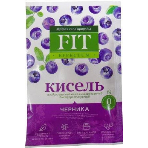 Кисель FIT EFFECTUM "Черника" б/р пакет-саше 30г Кисель FIT EFFECTUM "Черника" б/р пакет-саше 30г