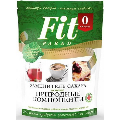 ФитПарад № 7 - 250г эритритол ДОЙ-ПАК ФитПарад № 7 - 250г эритритол ДОЙ-ПАК