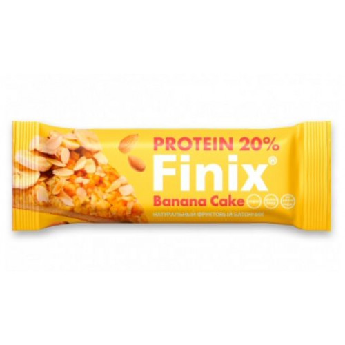 Батончик "Фрутилад" протеиновый Finix Banana cake миндаль и банан 30г Батончик "Фрутилад" протеиновый Finix Banana cake миндаль и банан 30г