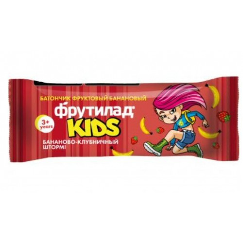 Батончик "Фрутилад KIDS" Банан-клубника, детский 25г