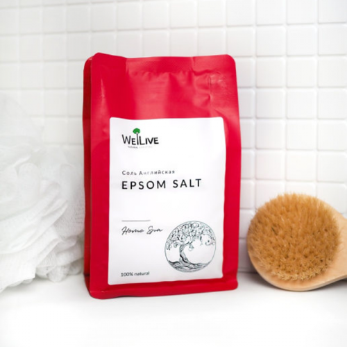 Английская магниевая соль для ванн Epsom Salt WeLive 500 г | Чистота 99.96% Английская магниевая соль для ванн Epsom Salt WeLive 500 г | Чистота 99.96%