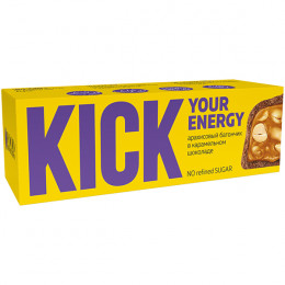 Арахисовый батончик в карамельном шоколаде KICK 45 г/10 шт Арахисовый батончик в карамельном шоколаде KICK 45 г/10 шт
