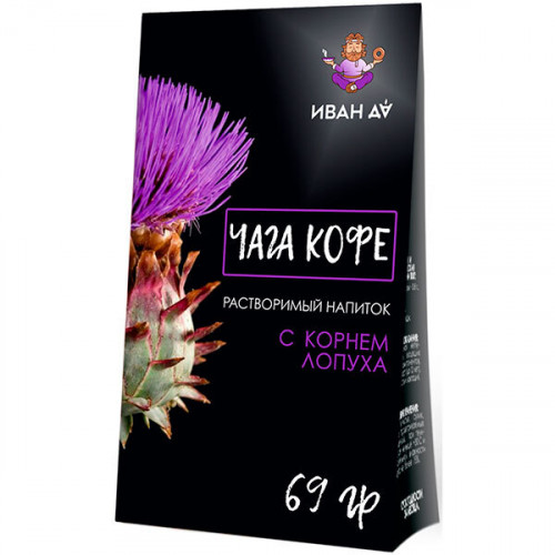 Чайный напиток "Чага-Кофе" с Корнем Лопуха, Иван Да, 69 г