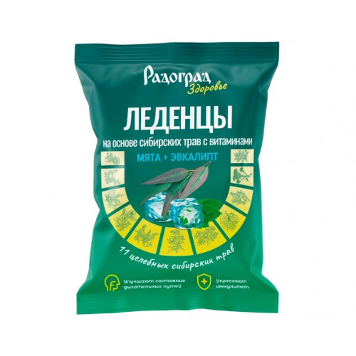 БАД Леденцы Травяные Мята и эвкалипт флоу-пак 48 г | Кедрини БАД Леденцы Травяные Мята и эвкалипт флоу-пак 48 г | Кедрини