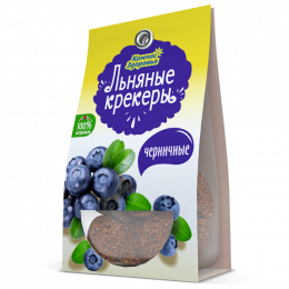 Крекеры льняные с черникой 50г Крекеры льняные с черникой 50г
