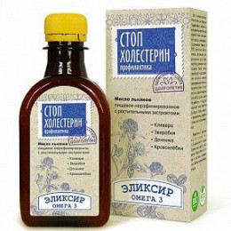 Эликсир "Стоп холестерин" на льняном масле 200мл Эликсир "Стоп холестерин" на льняном масле 200мл