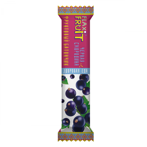 Батончик фруктовый Flax Fruit с черной смородиной 30 г | Компас Здоровья