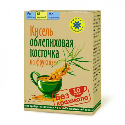 Кисель detox bio Active Облепиховая косточка 10 пак. 250 г | Компас Здоровья
