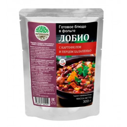 Лобио с картофелем и халапеньо vegan, реторт-пакет 300г Лобио с картофелем и халапеньо vegan, реторт-пакет 300г