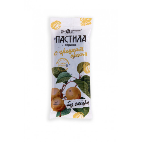 Пастила с грецким орехом Абрикос, 50г | НАТ ВИНОГРАД