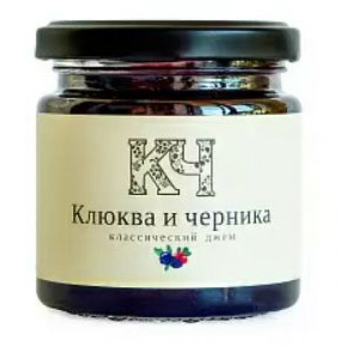 Джем Клюква-черника классический 220 г | Русский лес