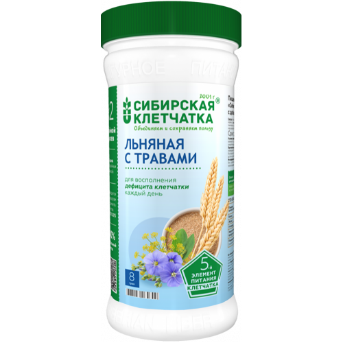 Клетчатка льняная с Травами 280г Клетчатка льняная с Травами 280г