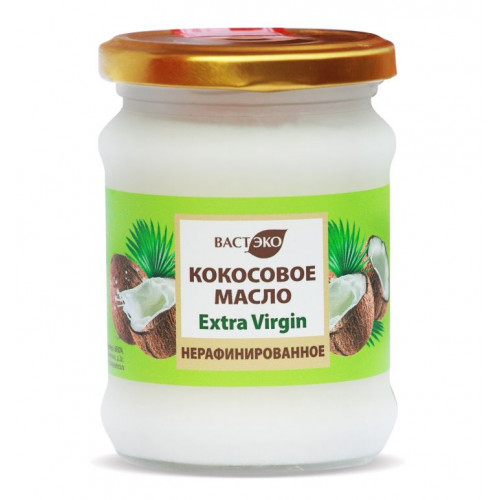 Масло кокосовое нерафинированное Extra virgin, банка 230мл