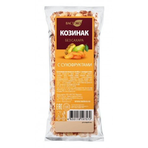 Козинаки из полбы на фруктозе с сухофруктами 30 г | Вастэко Козинаки из полбы на фруктозе с сухофруктами 30 г | Вастэко