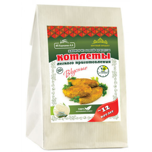 Котлеты из белой кукурузы с асафетидой и специями 230г Котлеты из белой кукурузы с асафетидой и специями 230г