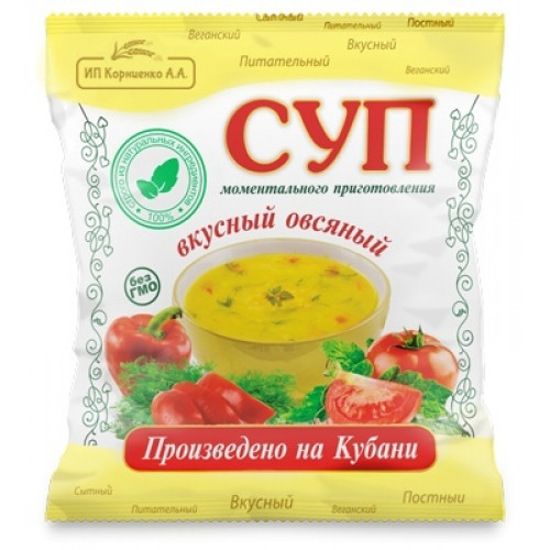 Суп овсяный 28г (шоубоксами по 14шт.) Суп овсяный 28г (шоубоксами по 14шт.)