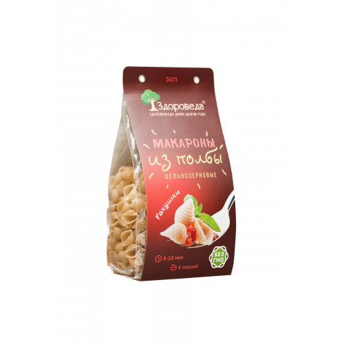 Макароны полбяные "Ракушки" ц/з 350г Макароны полбяные "Ракушки" ц/з 350г