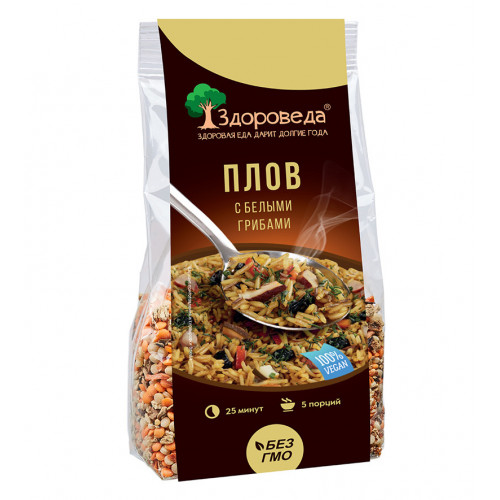 Плов с белыми грибами 