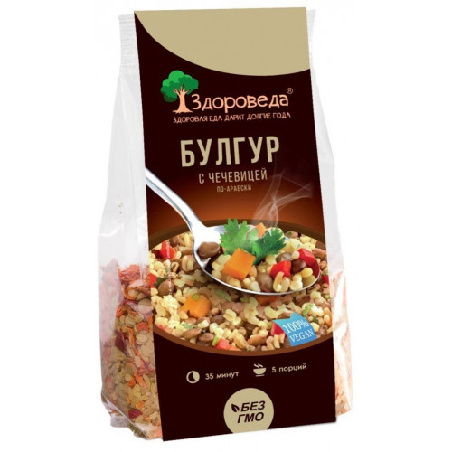 Булгур с чечевицей по арабски "Здороведа", 250г Булгур с чечевицей по арабски "Здороведа", 250г