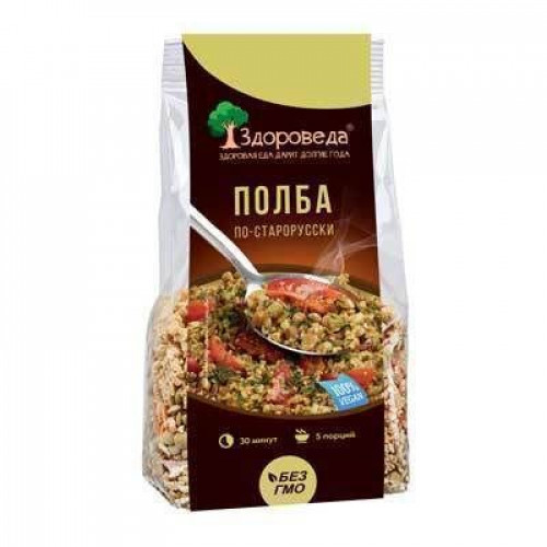 Полба с зеленой чечевицей по-старорусски 250 г | Здороведа Полба с зеленой чечевицей по-старорусски 250 г | Здороведа